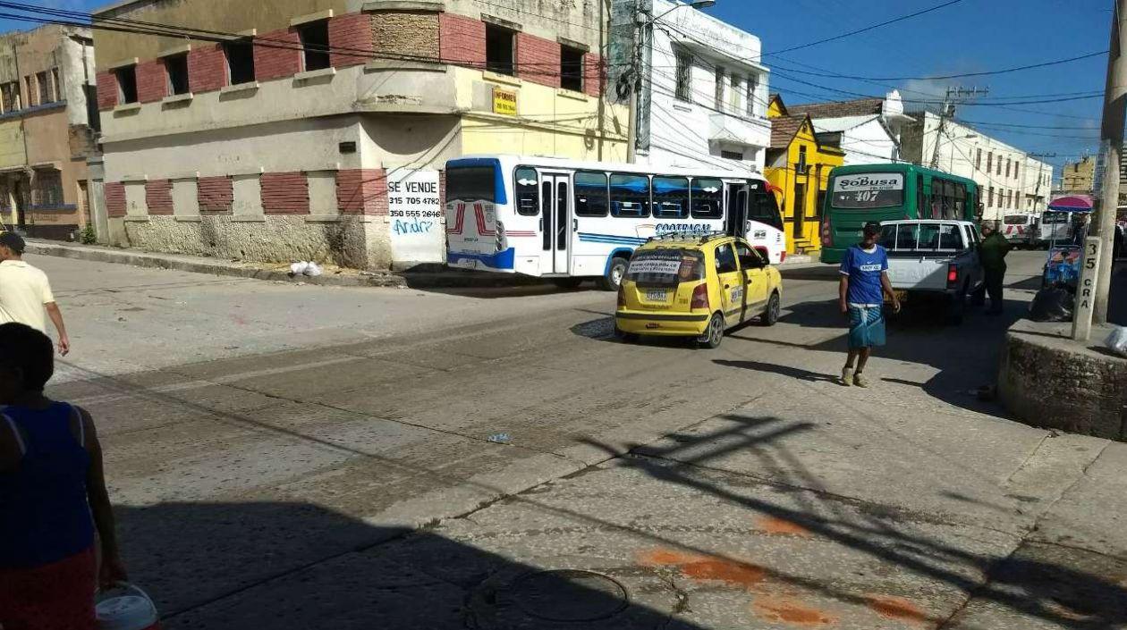 Sitio donde ocurrieron los hechos en San Roque.