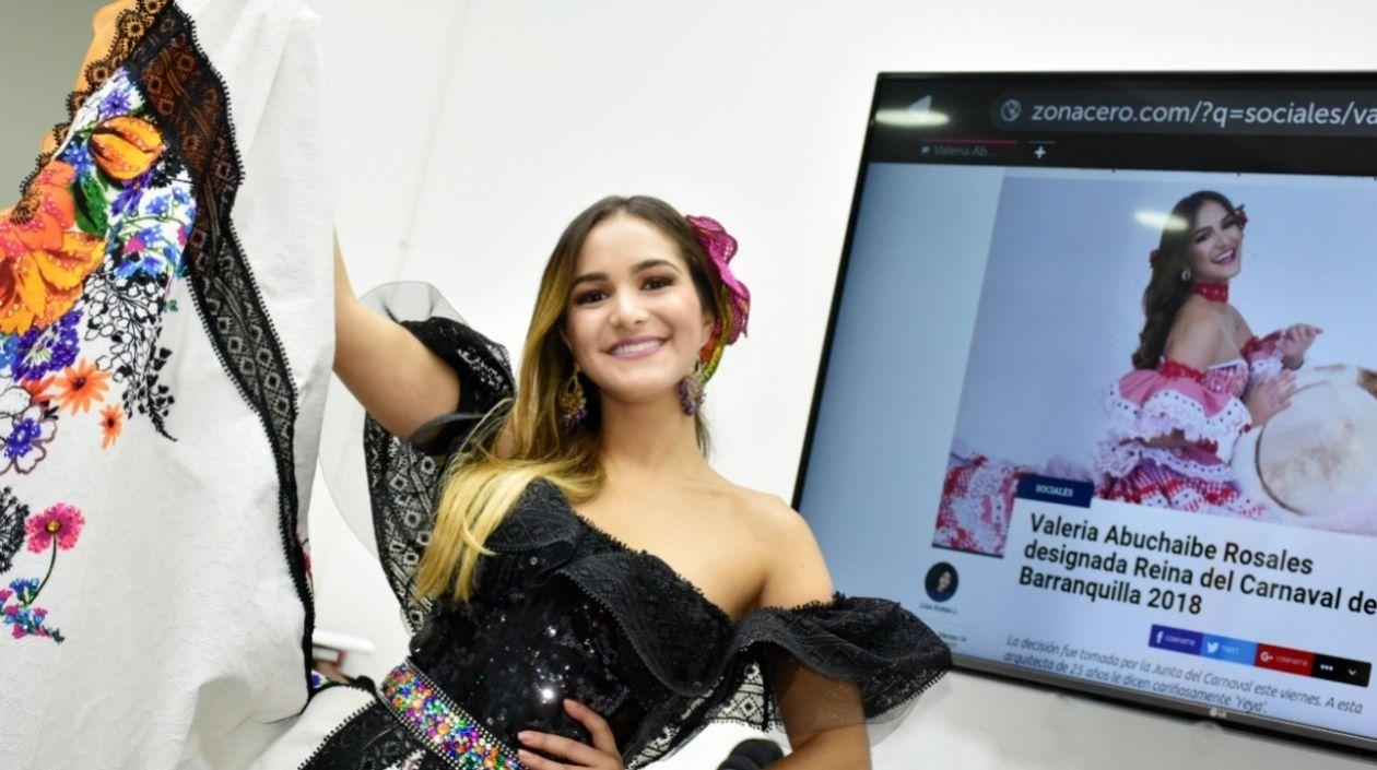 La reina del Carnaval 2018, Valeria Abuchaibe.