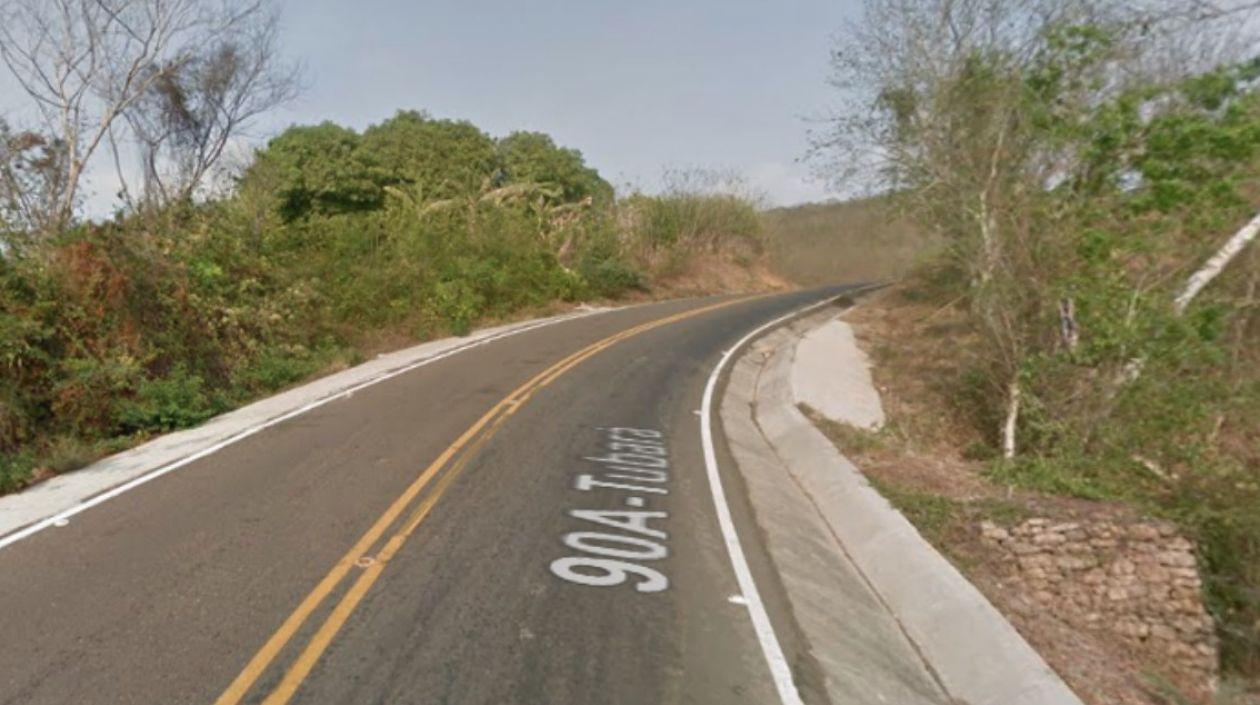 El accidente ocurrió en esta zona de la vía Tubará- Bajo La Habana.