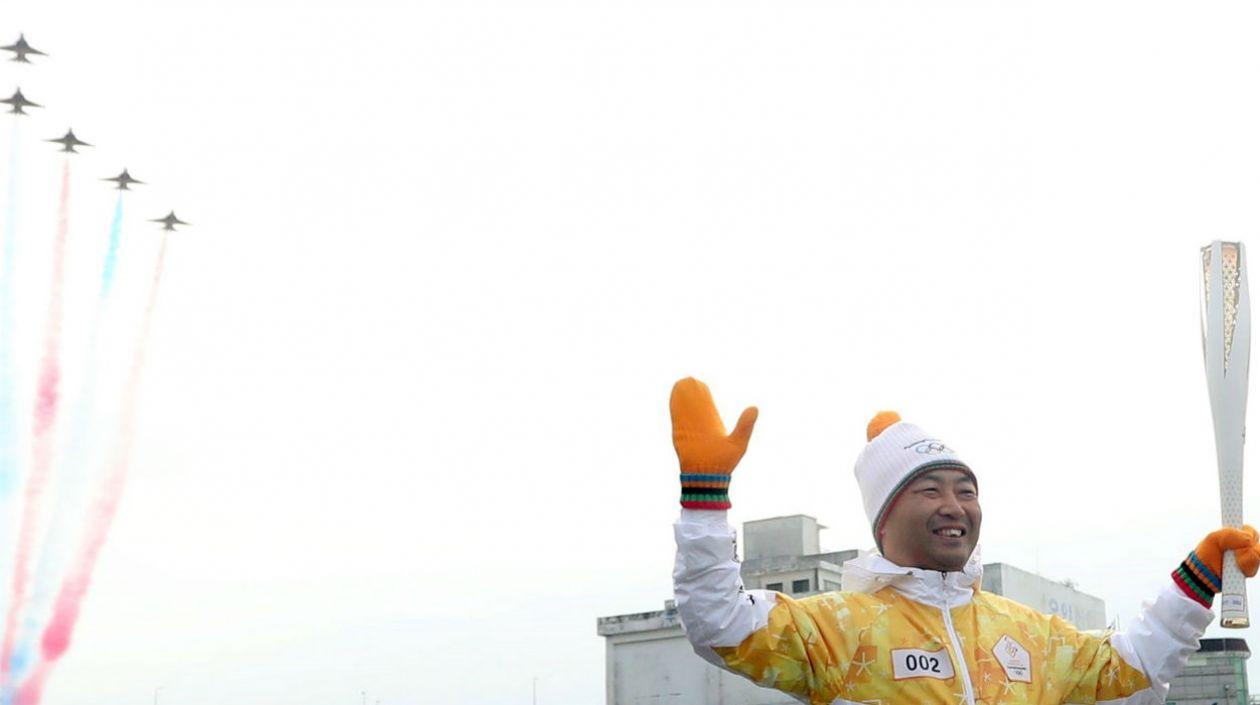 La antorcha de los Juegos Olímpicos de Invierno. 