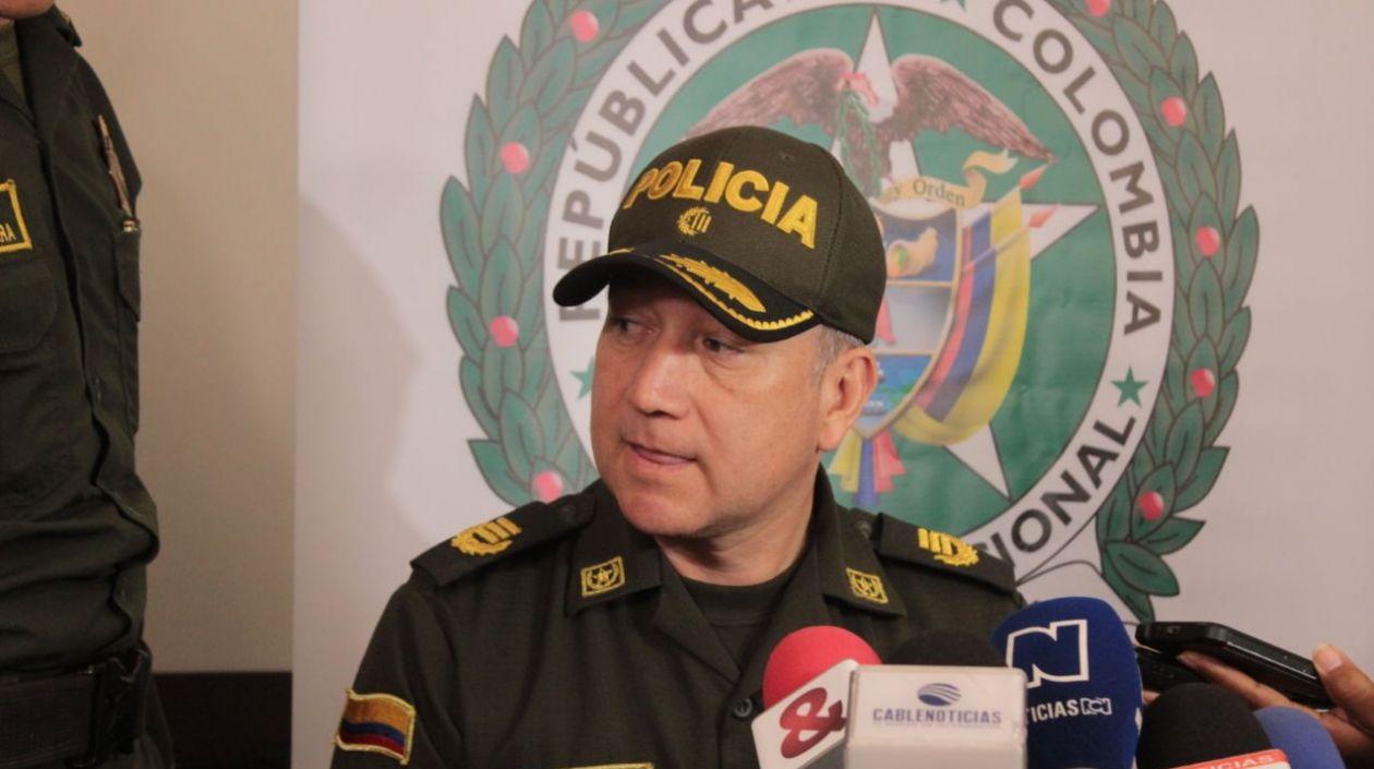 El coronel Mauricio Pérez, subcomandante de la Policía Metropolitana de Barranquilla.