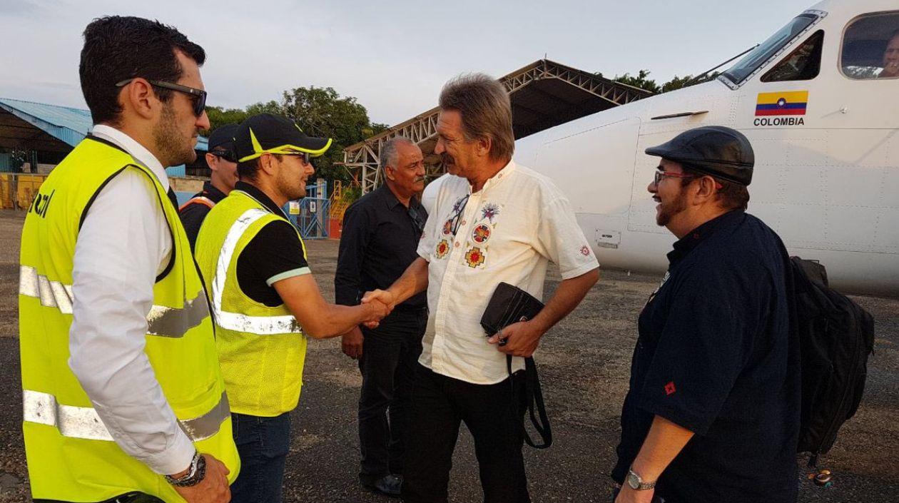 Rodrigo Londoño, alias "Timochenko", en su llegada a Barranquilla.