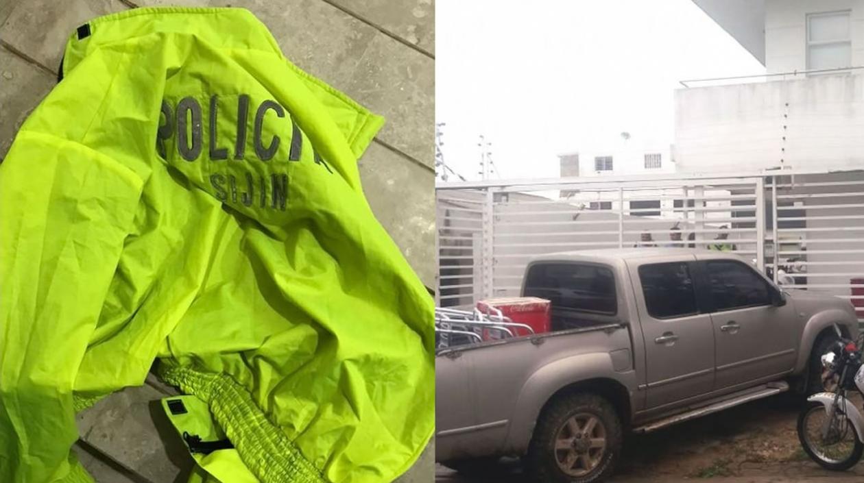 Prendas utilizadas por los delincuentes.