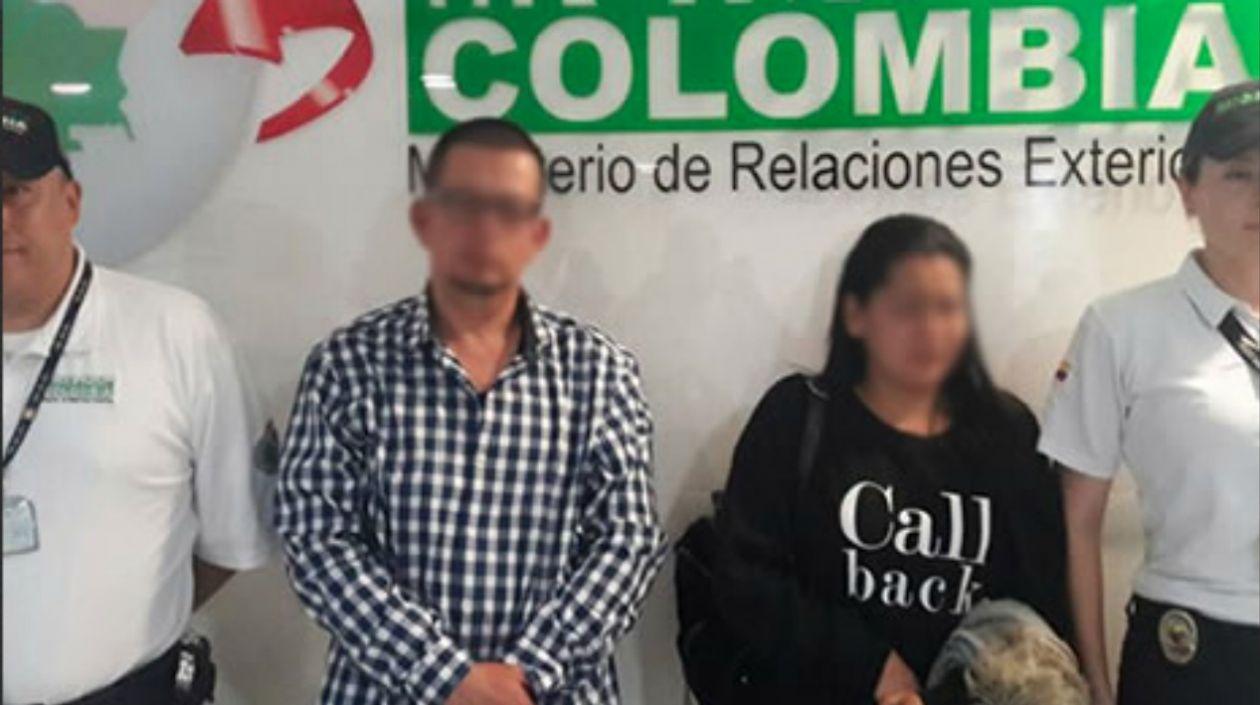 Dos de los capturados en el aeropuerto El Dorado.