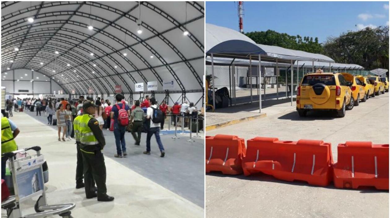 Así se observa la nueva zona habilitada en el aeropuerto Ernesto Cortissoz.