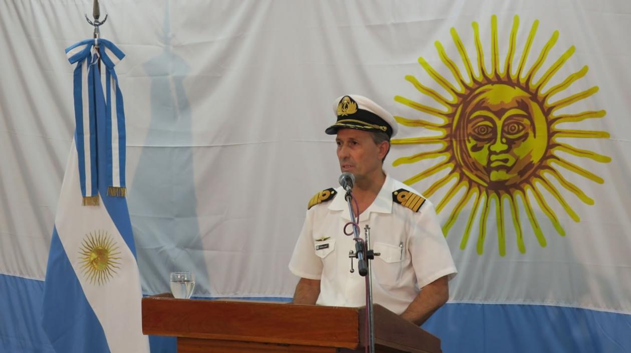 El portavoz de la Armada argentina, Enrique Balbi