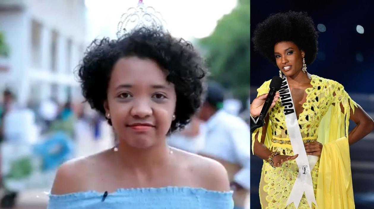 La diseñadora, periodista y bloguera Laura Romero y Miss Jamaica Davina Bennett.