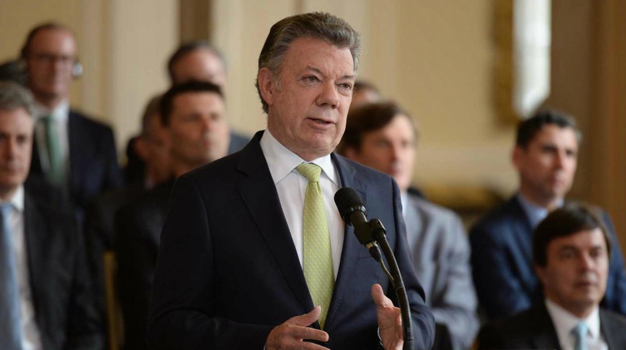 Juan Manuel Santos, presidente.