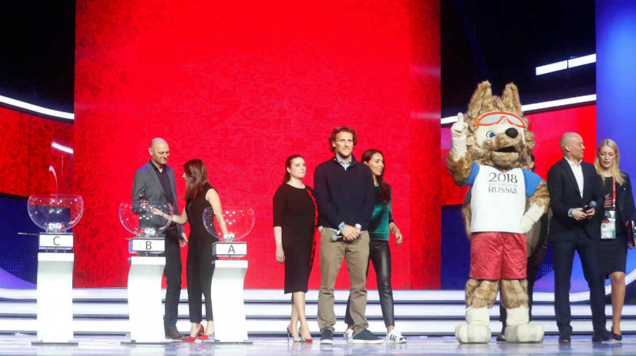 Simulacro del sorteo del Mundial. 