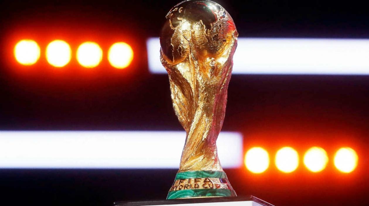 Trofeo de la Copa del Mundo de fútbol. 