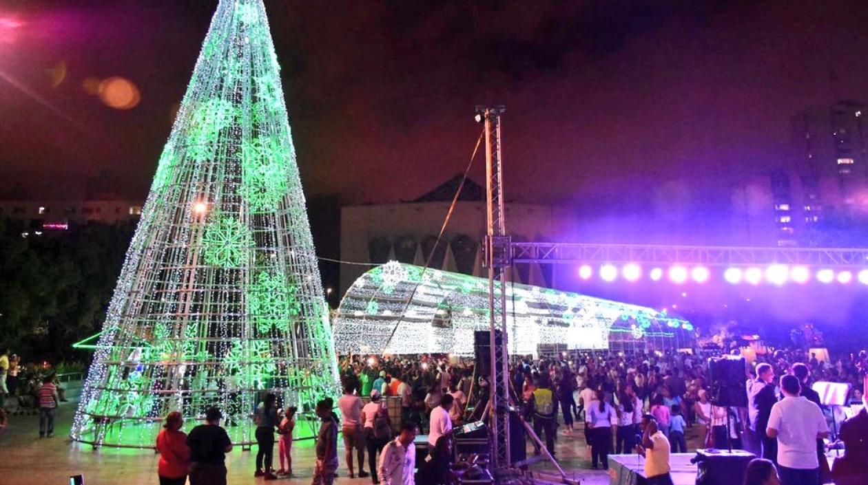 Las figuras navideñas en la Plaza de la Paz.