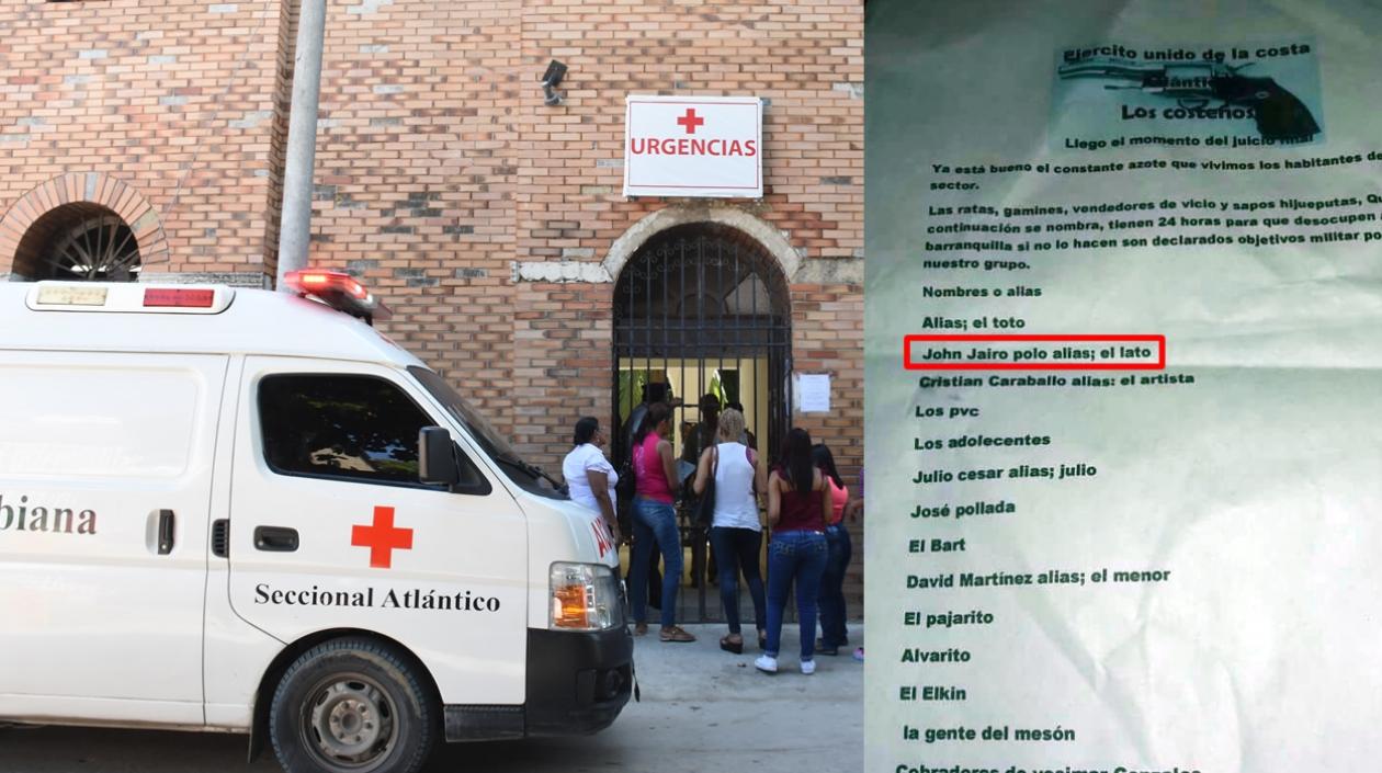 Panfleto en el que aparecía el nombre del joven asesinado este mediodía en El Bosque.