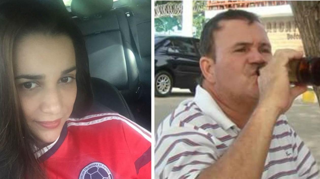 Leonor Cárdenas Sánchez, la víctima y el concejal, Francisco Salazar Amaris el agresor.