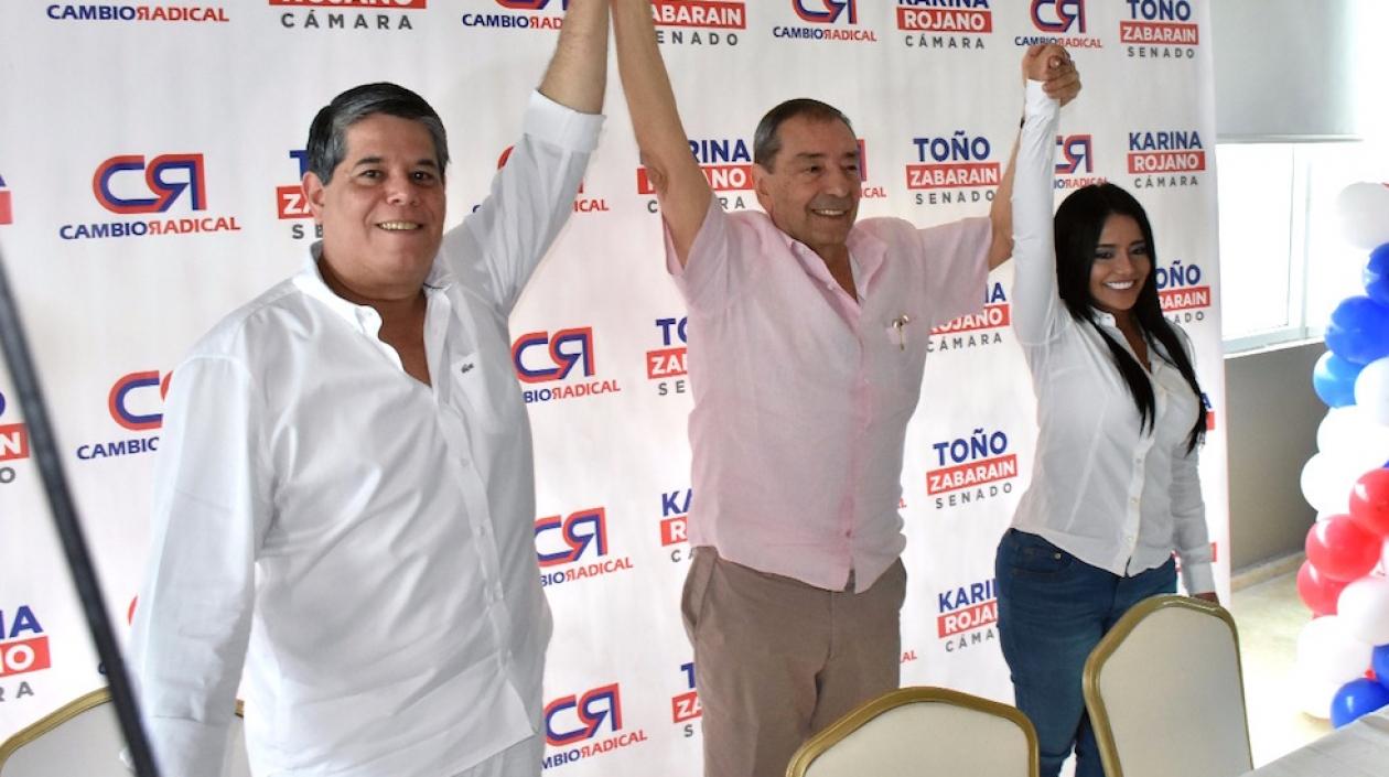 Antonio Zabaraín, Fuad Char y Karina Rojano.