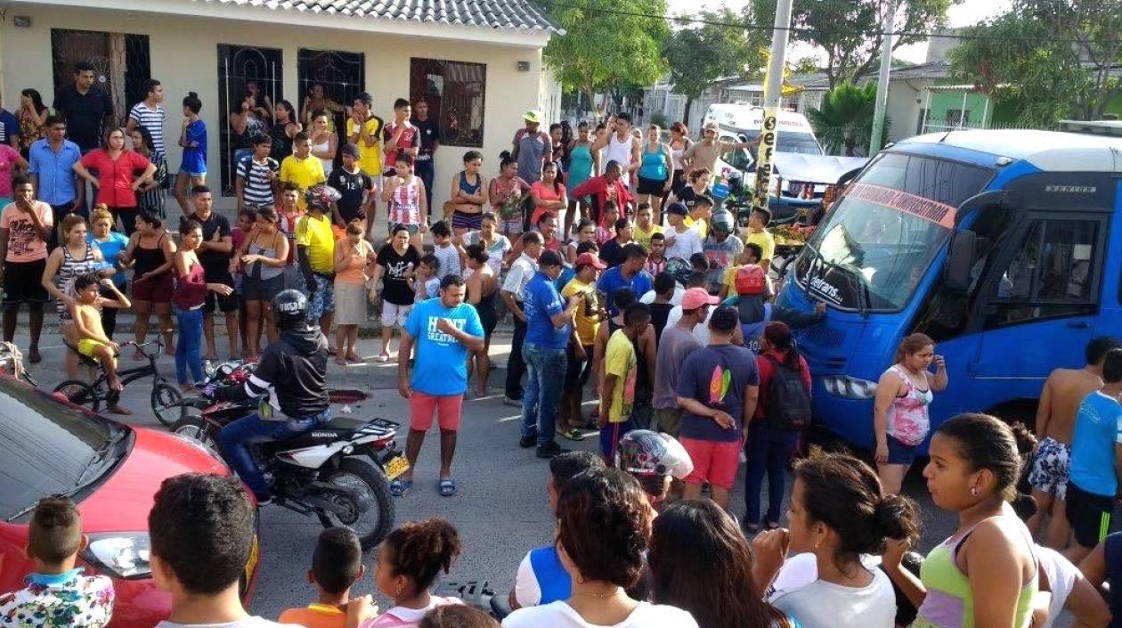 Sector donde se produjo el accidente de tránsito.