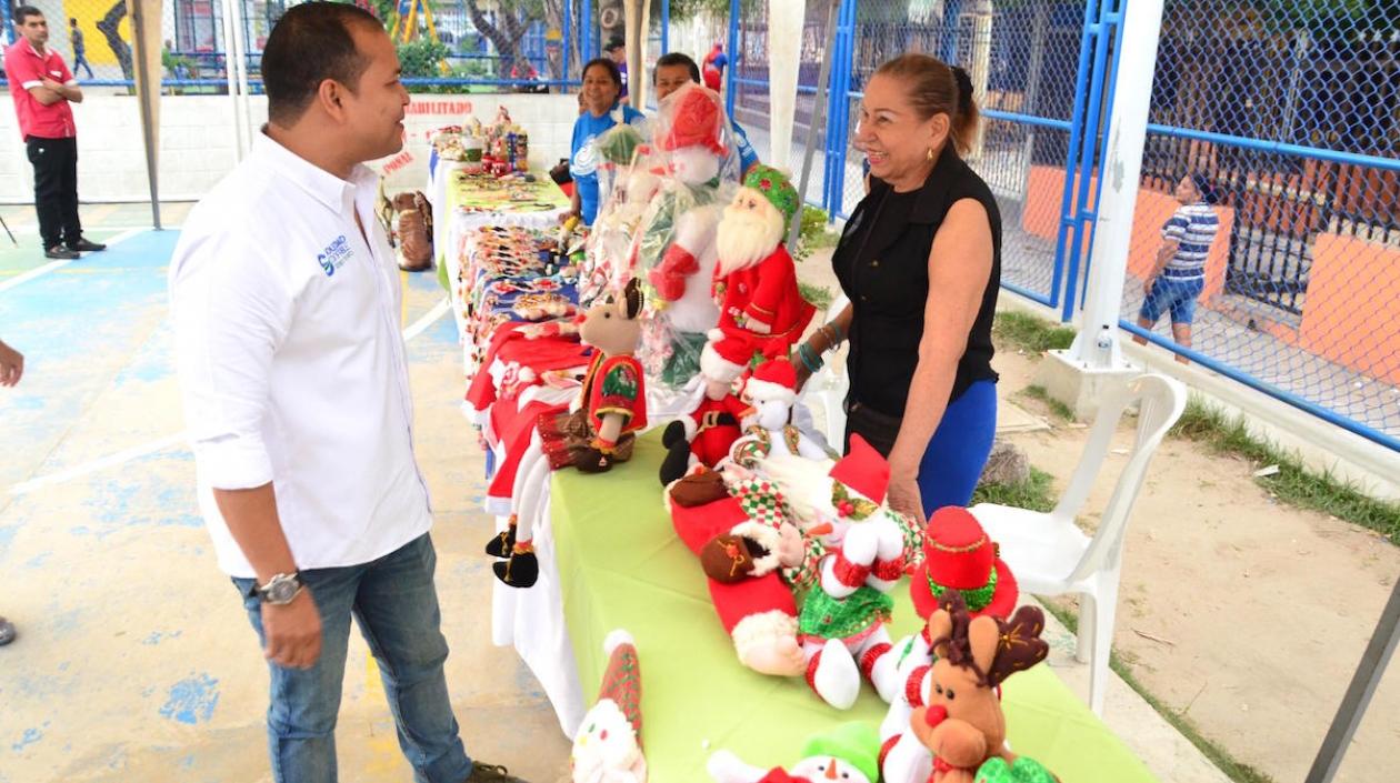 El Secretario de Cultura Jair Niebles, inaugurando la feria en el Hipódromo.