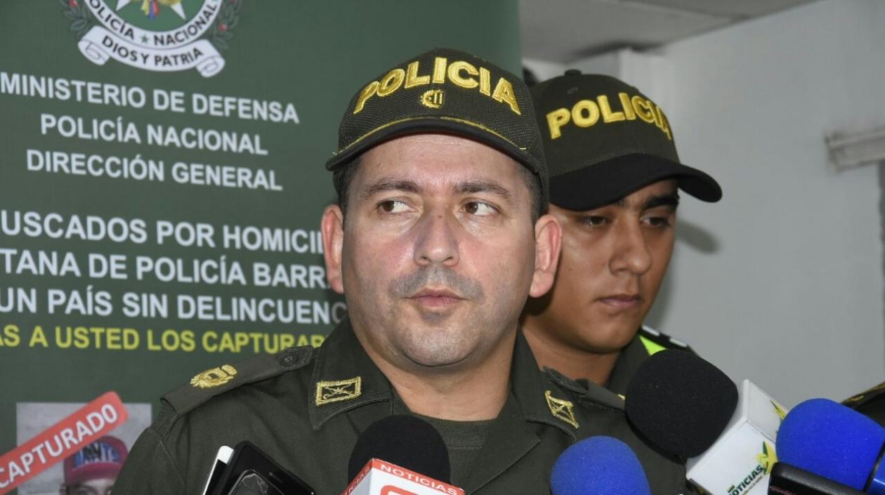 Hugo Molano, comandante operativo de la Policía Metropolitana de Barranquilla.