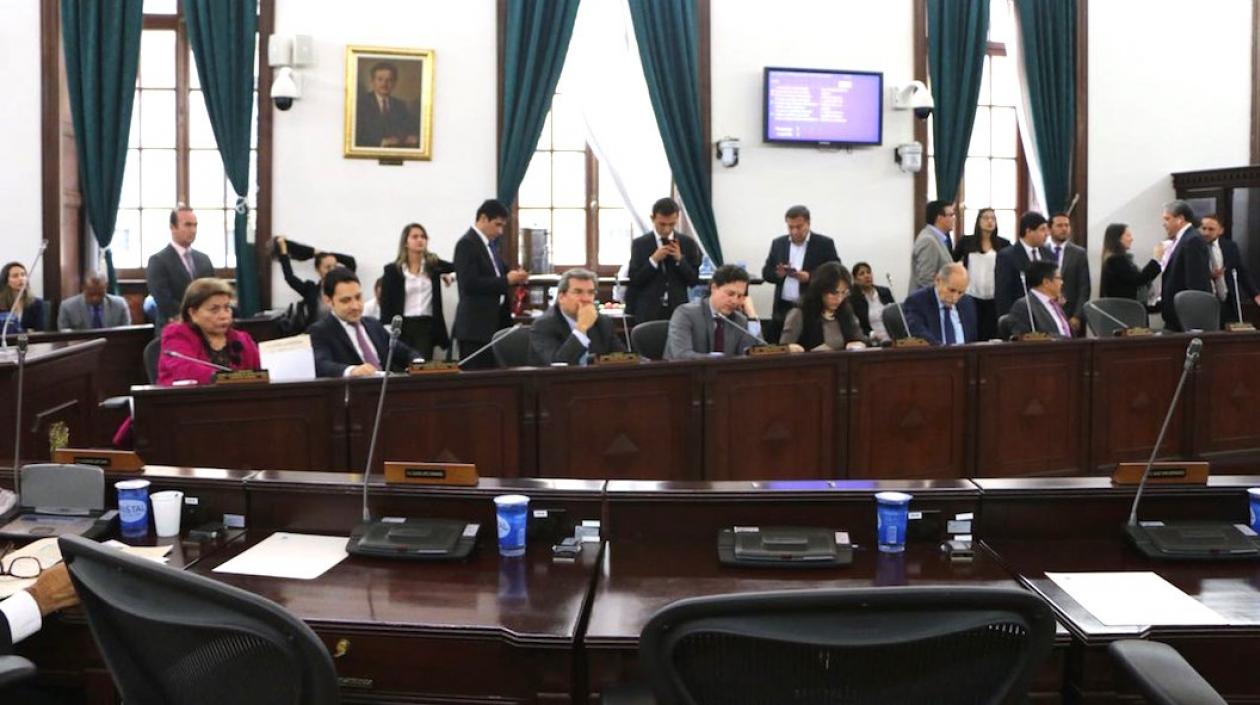 Sesión de la Comisión Primera del Senado de la República.