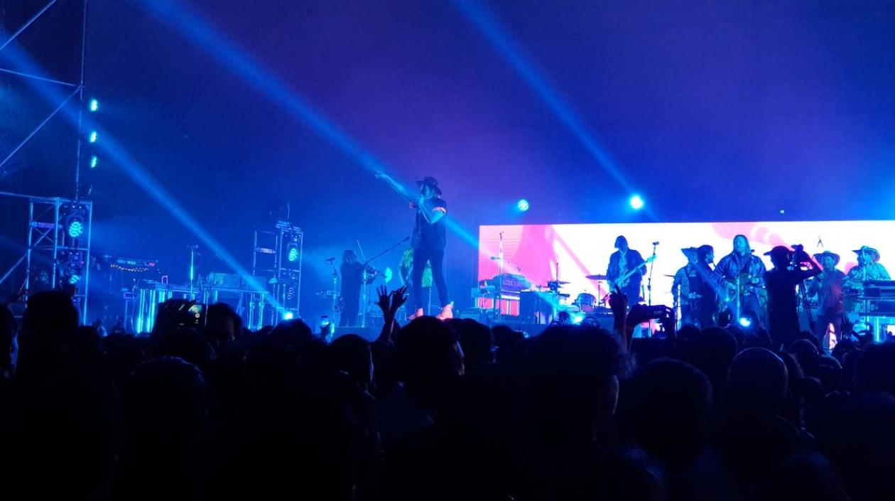 El grupo Arcade Fire en concierto.