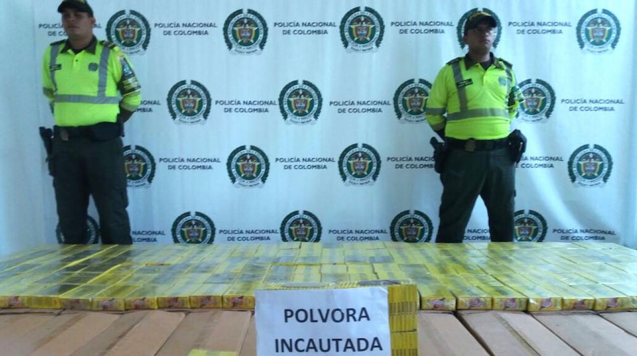 El material decomisado.