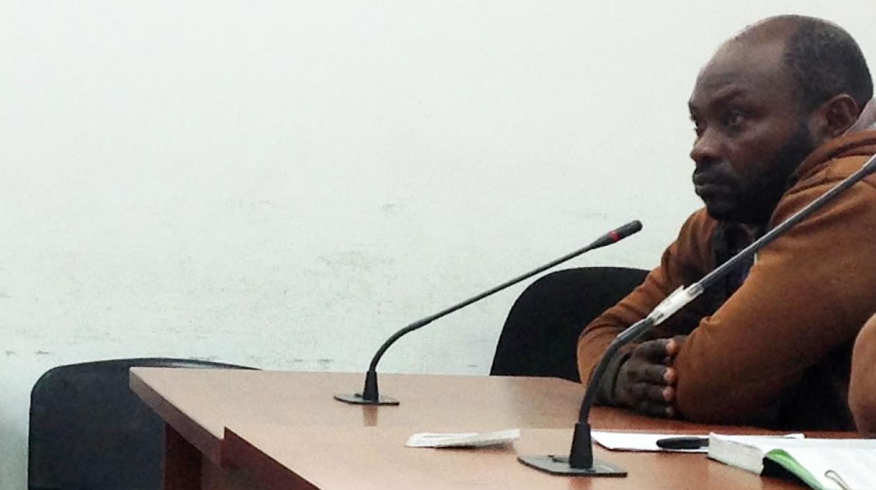 Carlos Andrés Cáseres durante la audiencia en el día de hoy.