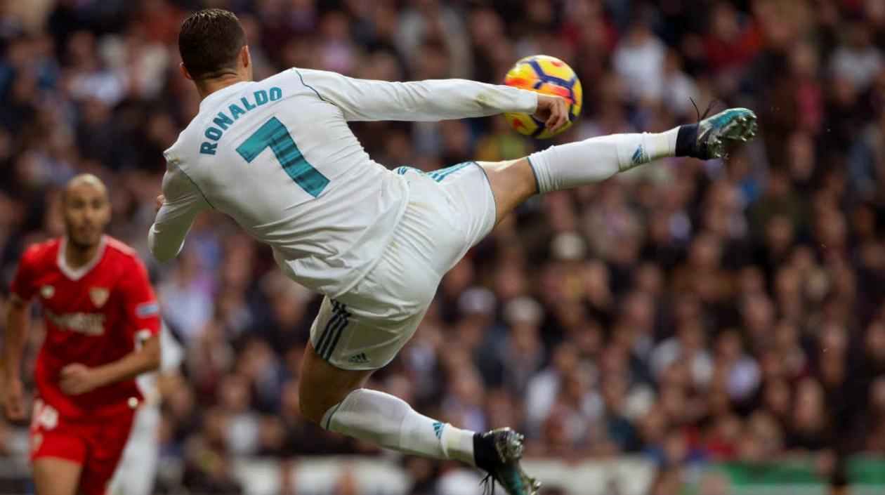 Cristiano Ronaldo en una acción del partido. 