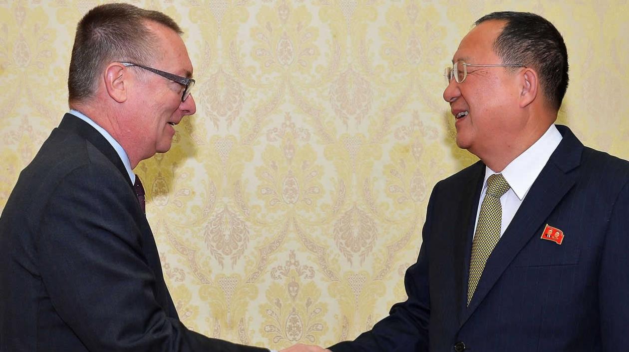 Jeffrey Feltman el pasado jueves en Pyongyang (Corea del Norte)