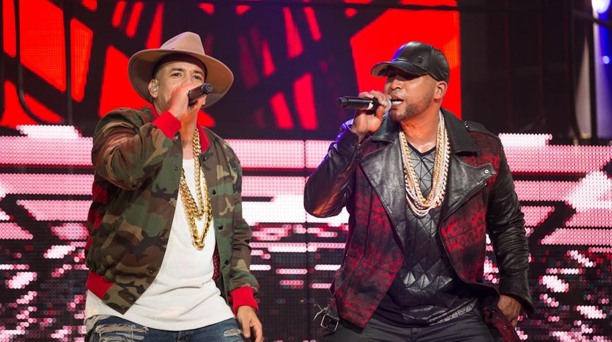 Los reguetoneros  Daddy Yankee y Don Omar.