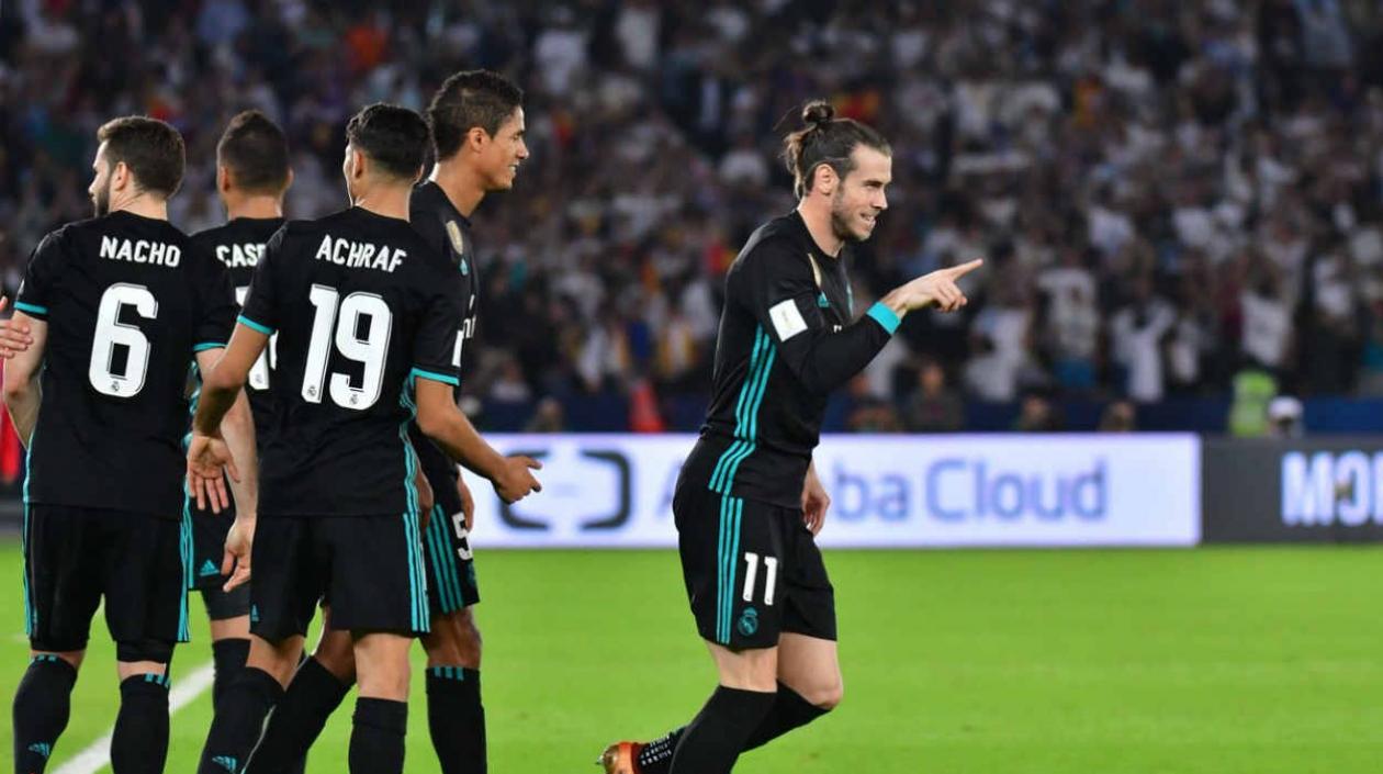  Gareth Bale celebra su anotación. 