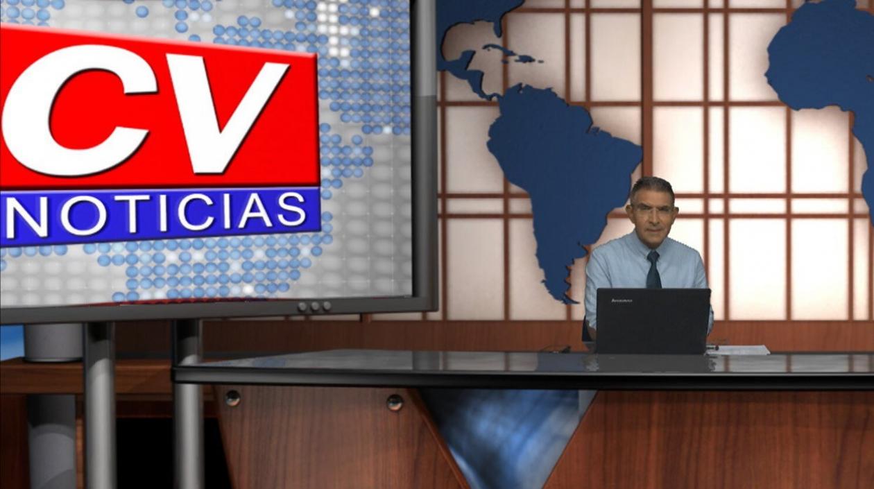 Jorge Cura, presentando CV Noticias.