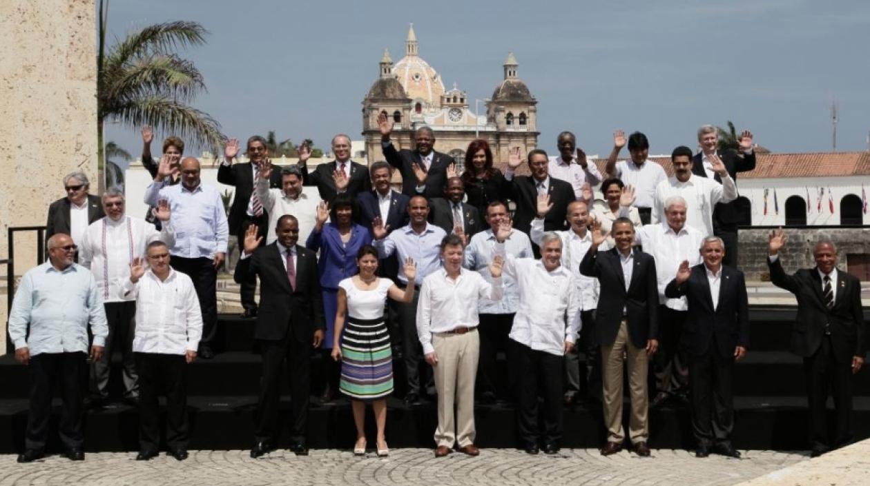 Foto oficial de la Cumbre de las Américas 2012.