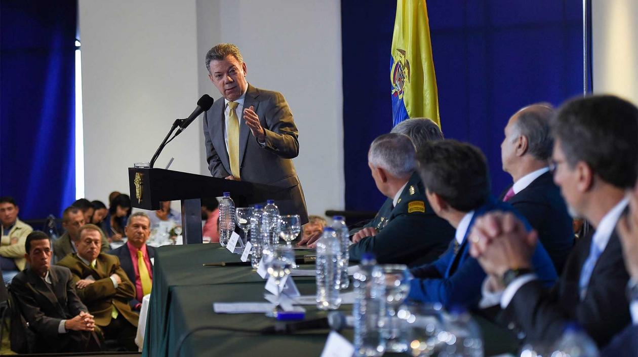 Juan Manuel Santos, presidente.