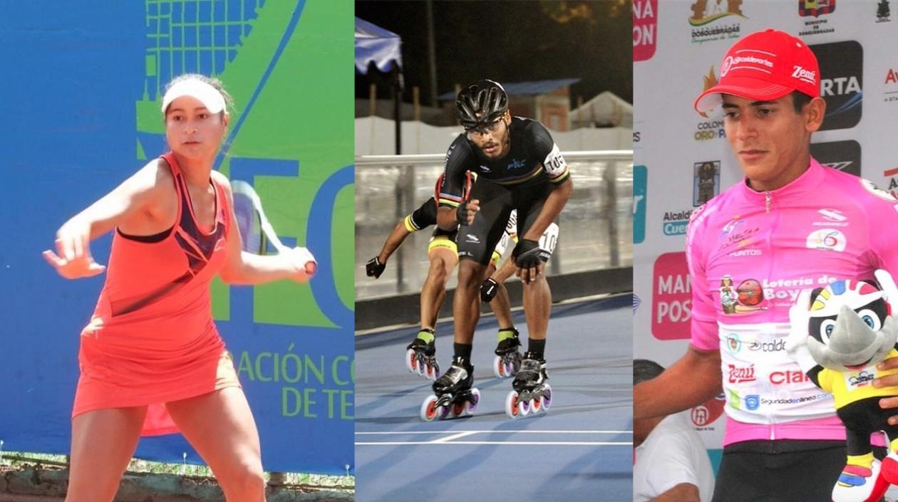 Mafe Herazo, Alex Cujavante y Nelson Soto.