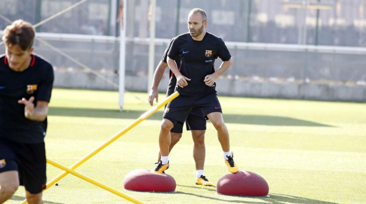 Andrés Iniesta, volante del Barcelona. 