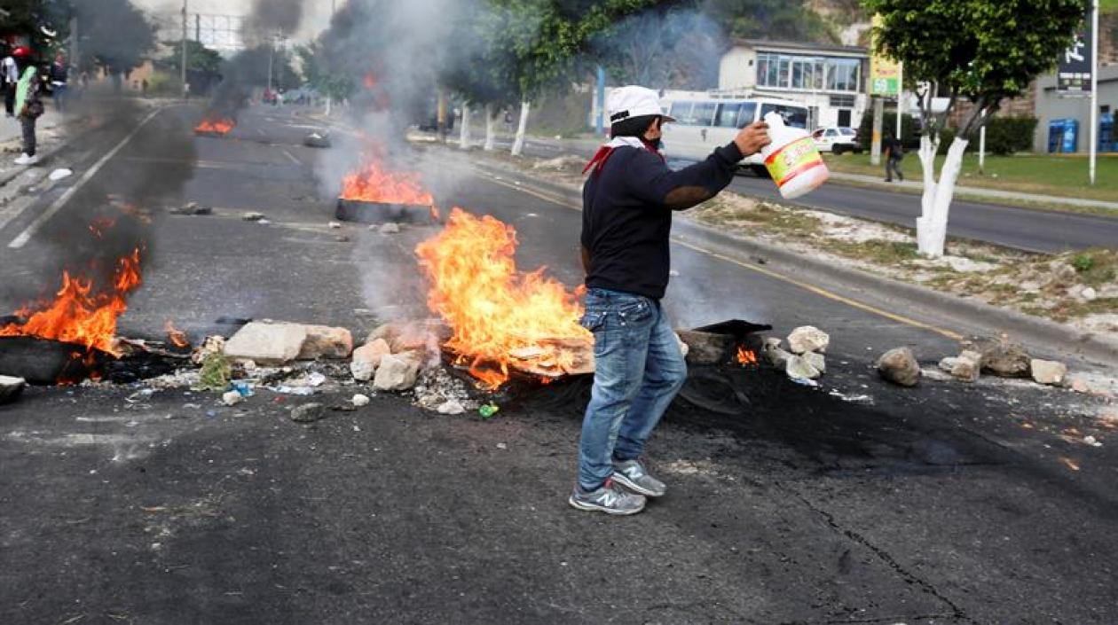 Protestas en Honduras por el presunto fraude electoral.
