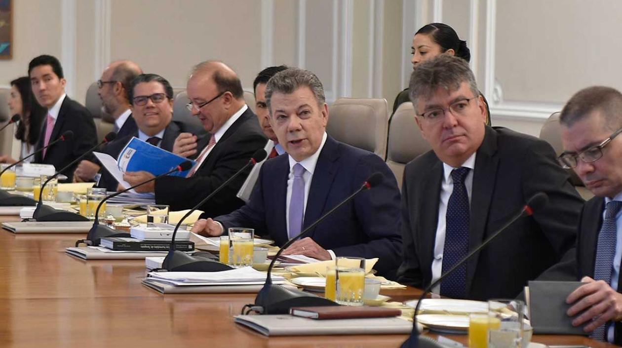 Juan Manuel Santos, presidente.