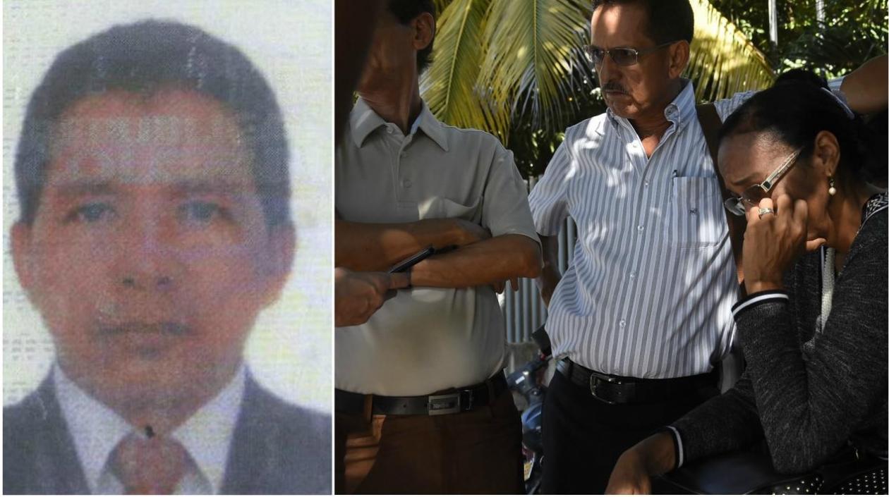 Donaldo Molina González, fallecido en accidente de tránsito en Luruaco. En la otra foto sus familiares.