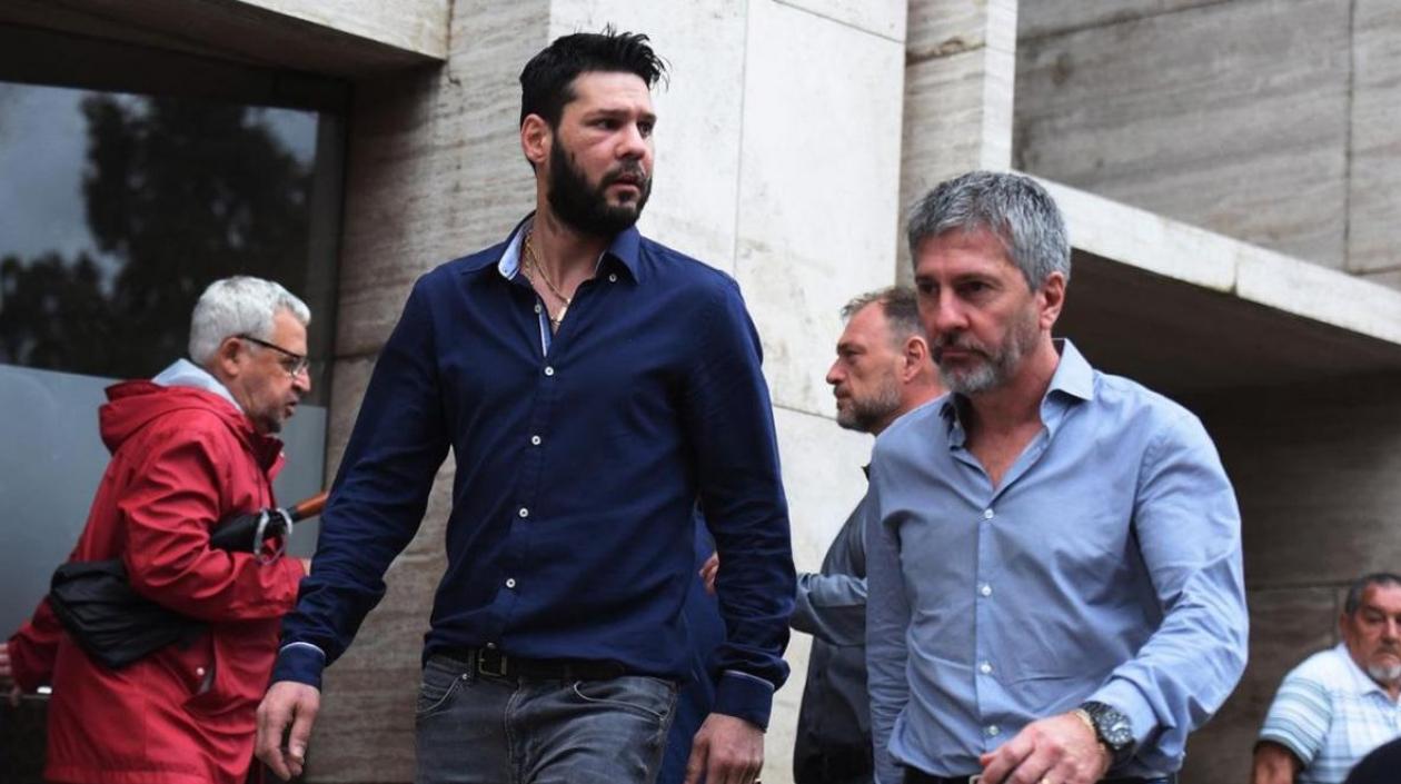 El hermano de Lionel Messi, Matías al lado de su padre Jorge.