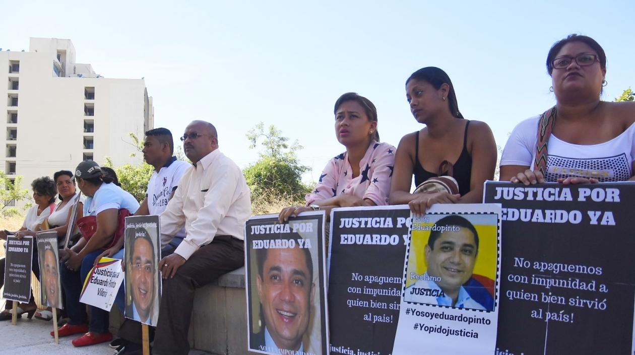 Familiares de Eduardo Pinto. 