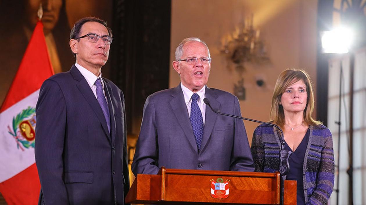 Pedro Pablo Kuczynski, Presidente del Perú, durante su mensaje al país.