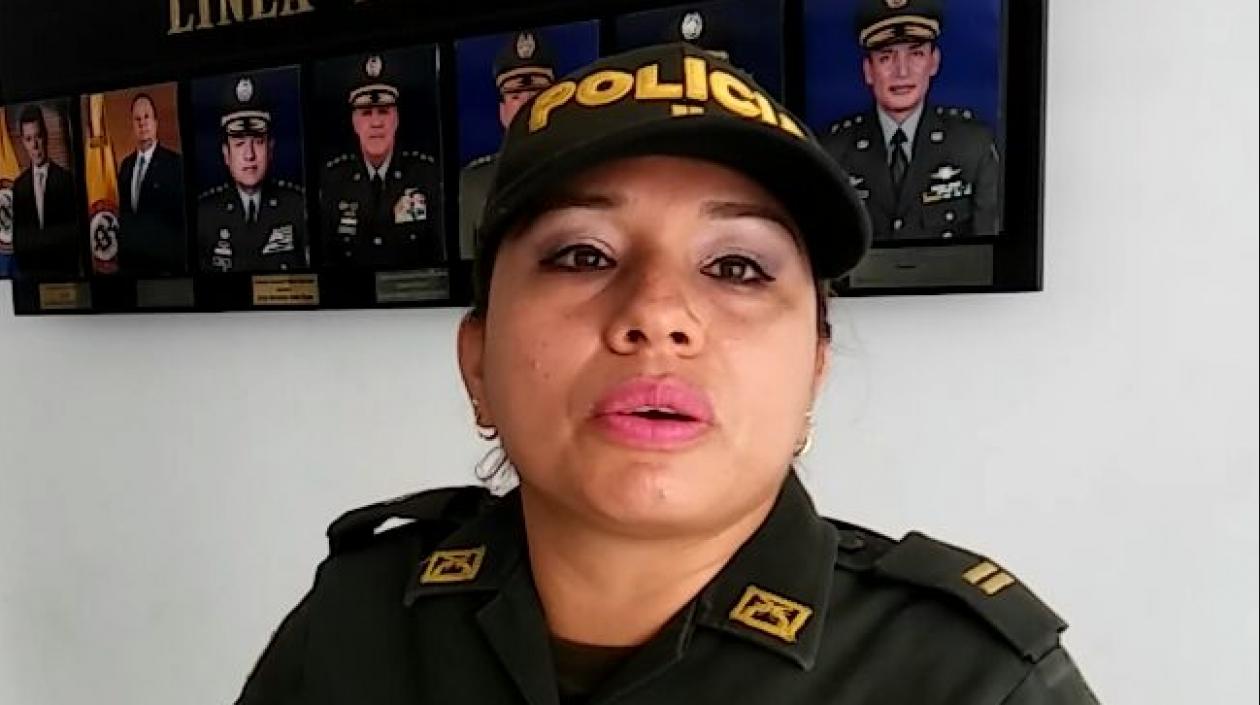 Teniente Jeimmy Vargas, comandante de la Policía de Infancia y Adolescencia de Barranquilla.