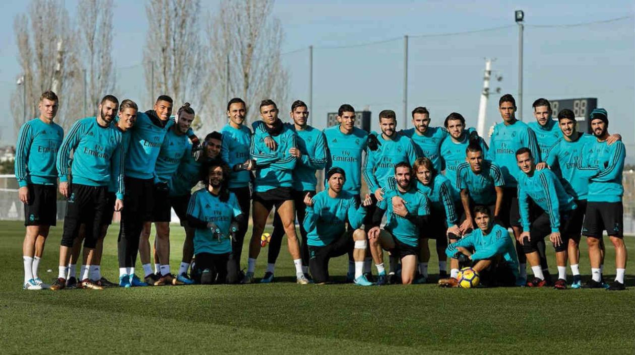 Jugadores del Real Madrid en la previa al Clásico. 