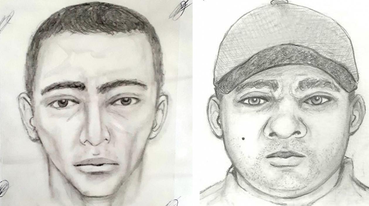 Retrato hablado de los presuntos delincuentes.