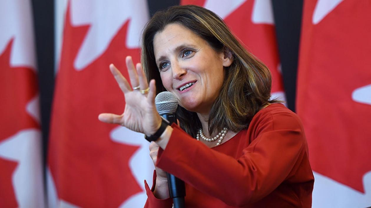 Chrystia Freeland, ministra de Asuntos Exteriores canadiense.