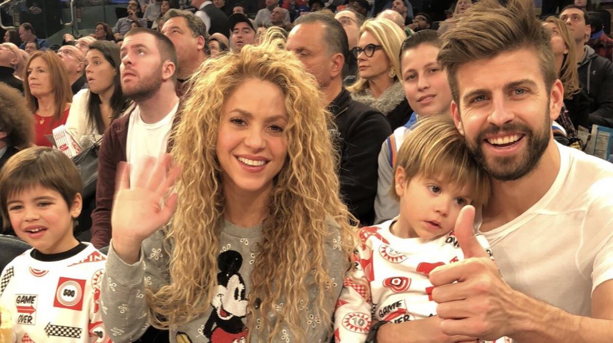 Milan, Shakira, Sasha y Gerard Piqué.