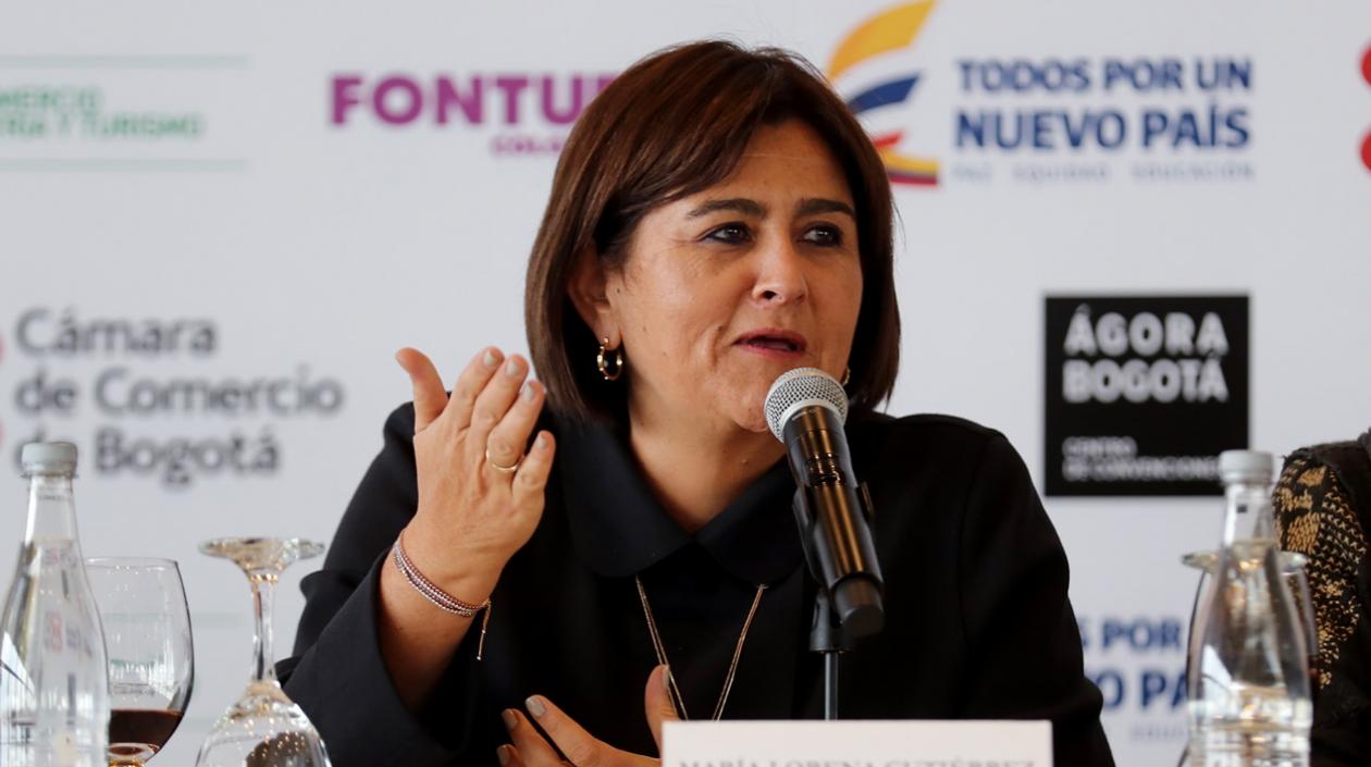 La ministra de Comercio, Industria y Turismo de Colombia, María Lorena Gutiérrez