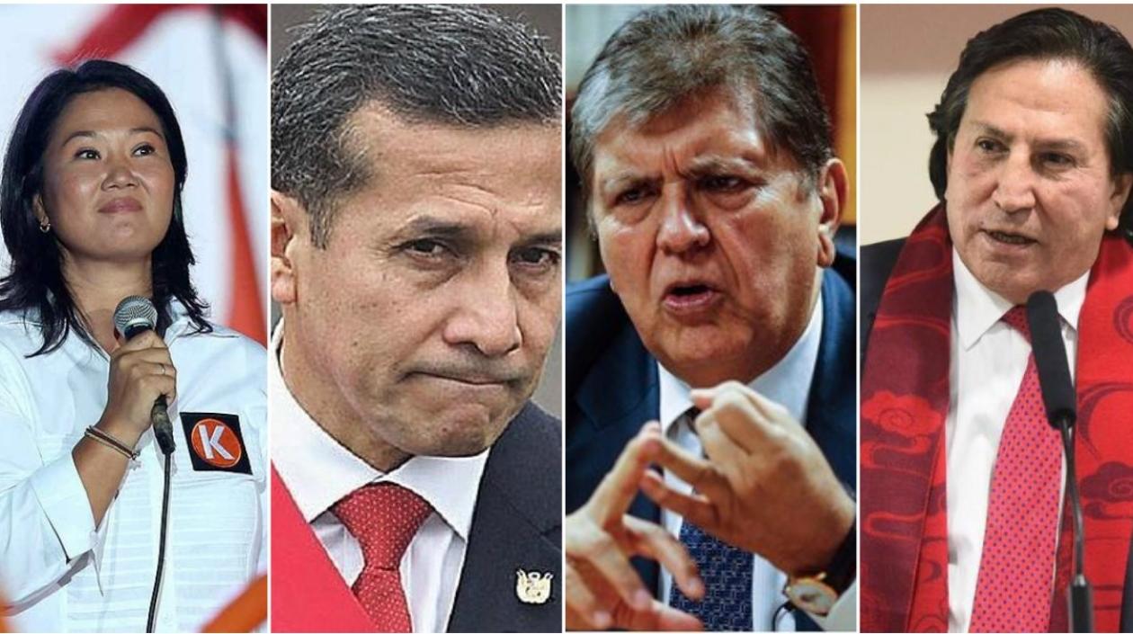 Keiko Fujimori, Ollanta Humala, Alan García y Alejandro Toledo.