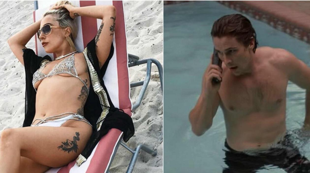 Lady Gaga y el actor Chistian Bale.