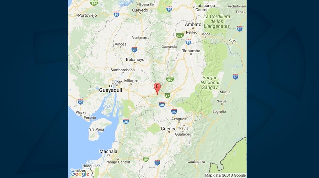 Localización del segundo sismo.