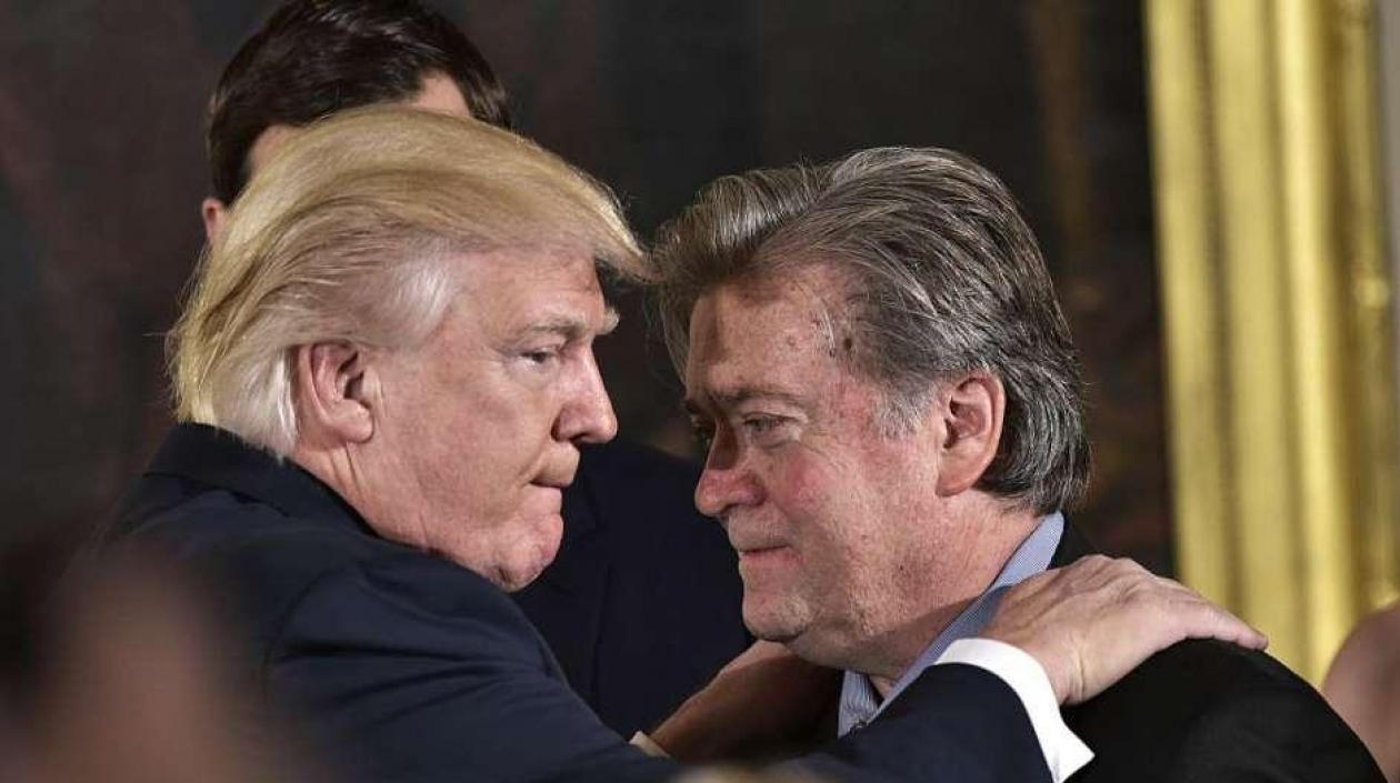Donald Trump y su exasesor Steve Bannon.